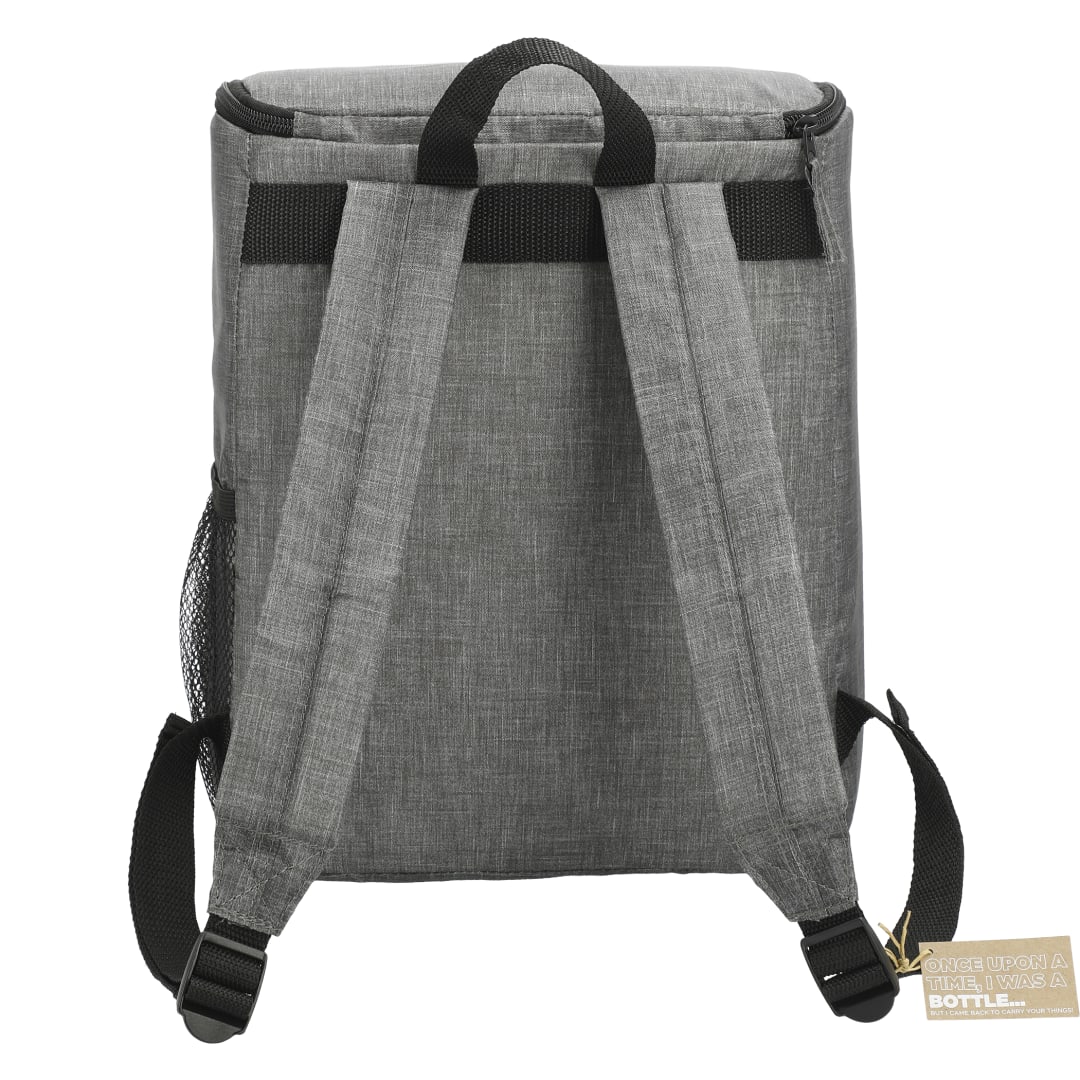 Front View of Gray Excursion Recycled 20 Can Backpack Cooler