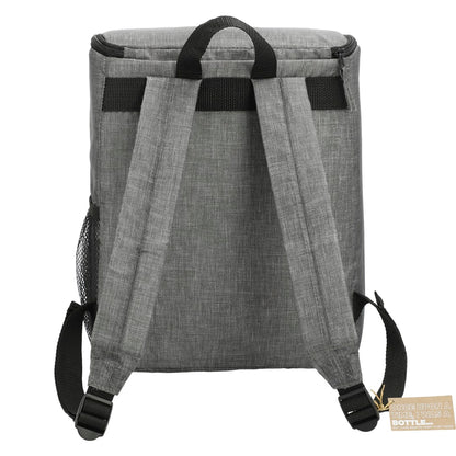 Front View of Gray Excursion Recycled 20 Can Backpack Cooler
