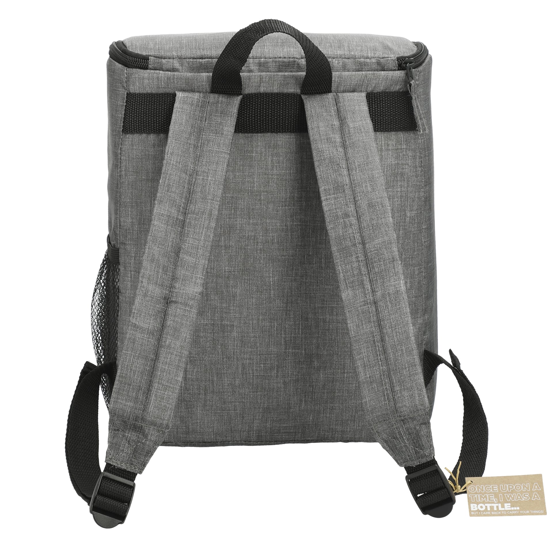 Front View of Gray Excursion Recycled 20 Can Backpack Cooler