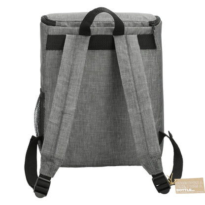 Front View of Gray Excursion Recycled 20 Can Backpack Cooler