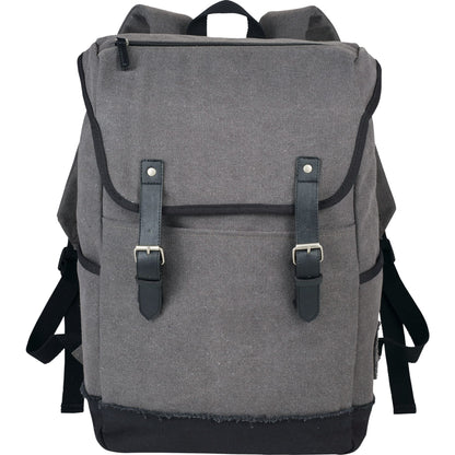 Front View of Gray Field & Co. Hudson 15" Computer Backpack plain