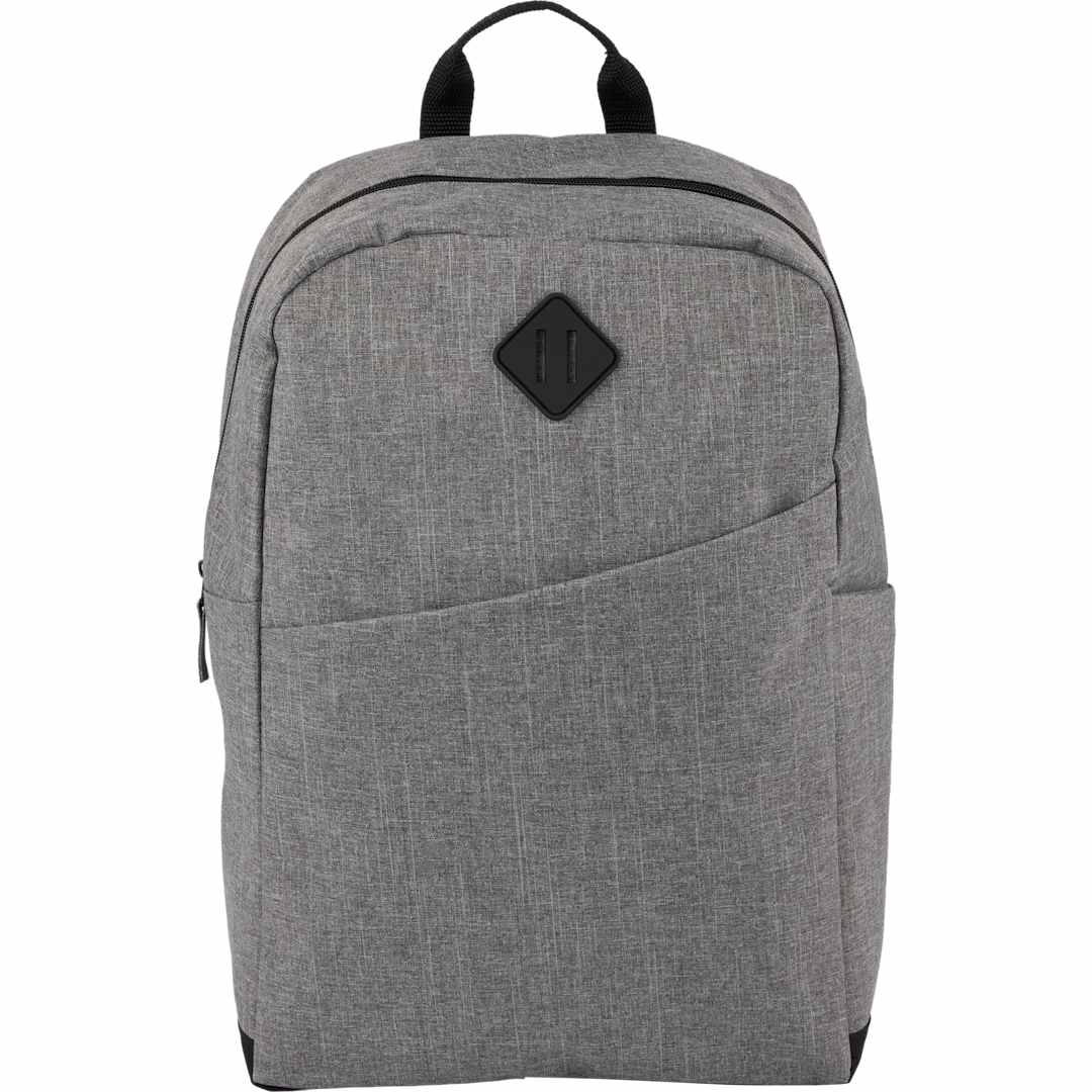 Front View of Gray Forrest Recycled 15" Computer Backpack plain