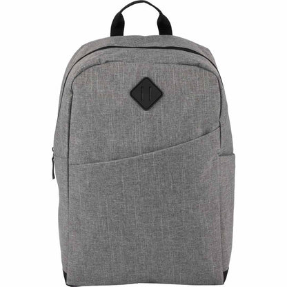 Front View of Gray Forrest Recycled 15" Computer Backpack plain