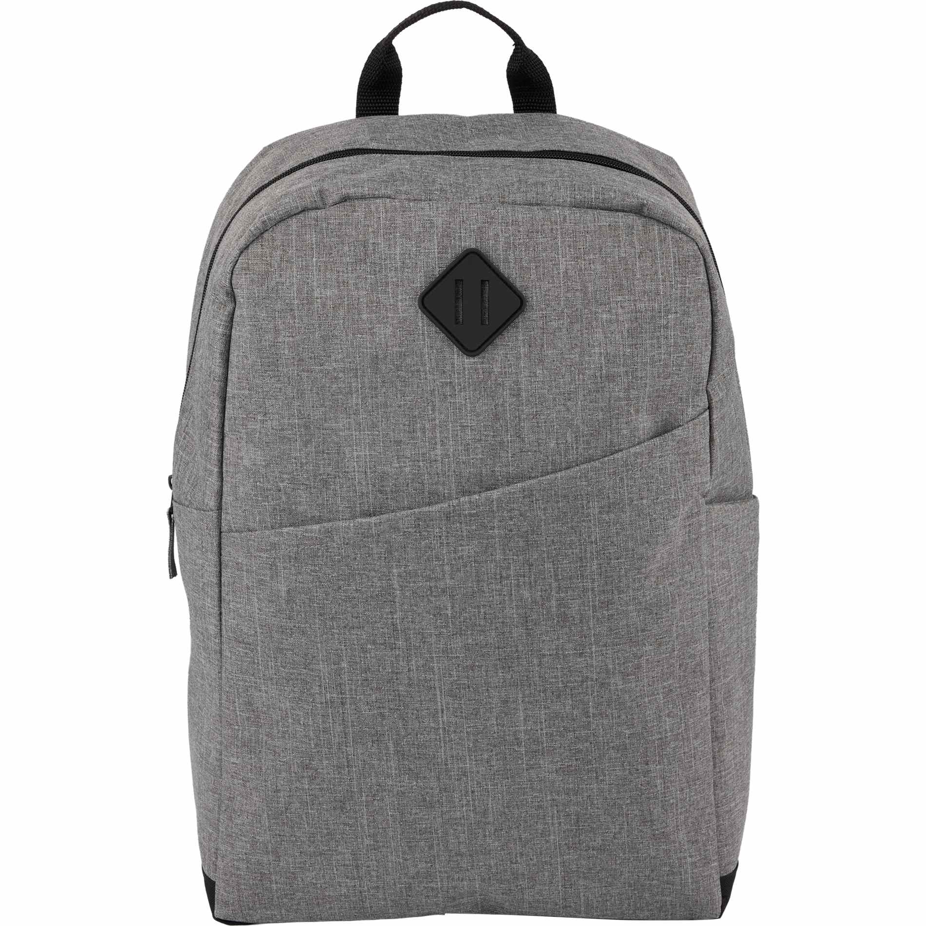 Front View of Gray Forrest Recycled 15" Computer Backpack plain