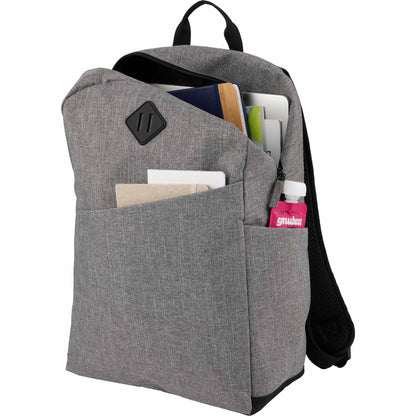 Front View of Gray Forrest Recycled 15" Computer Backpack plain