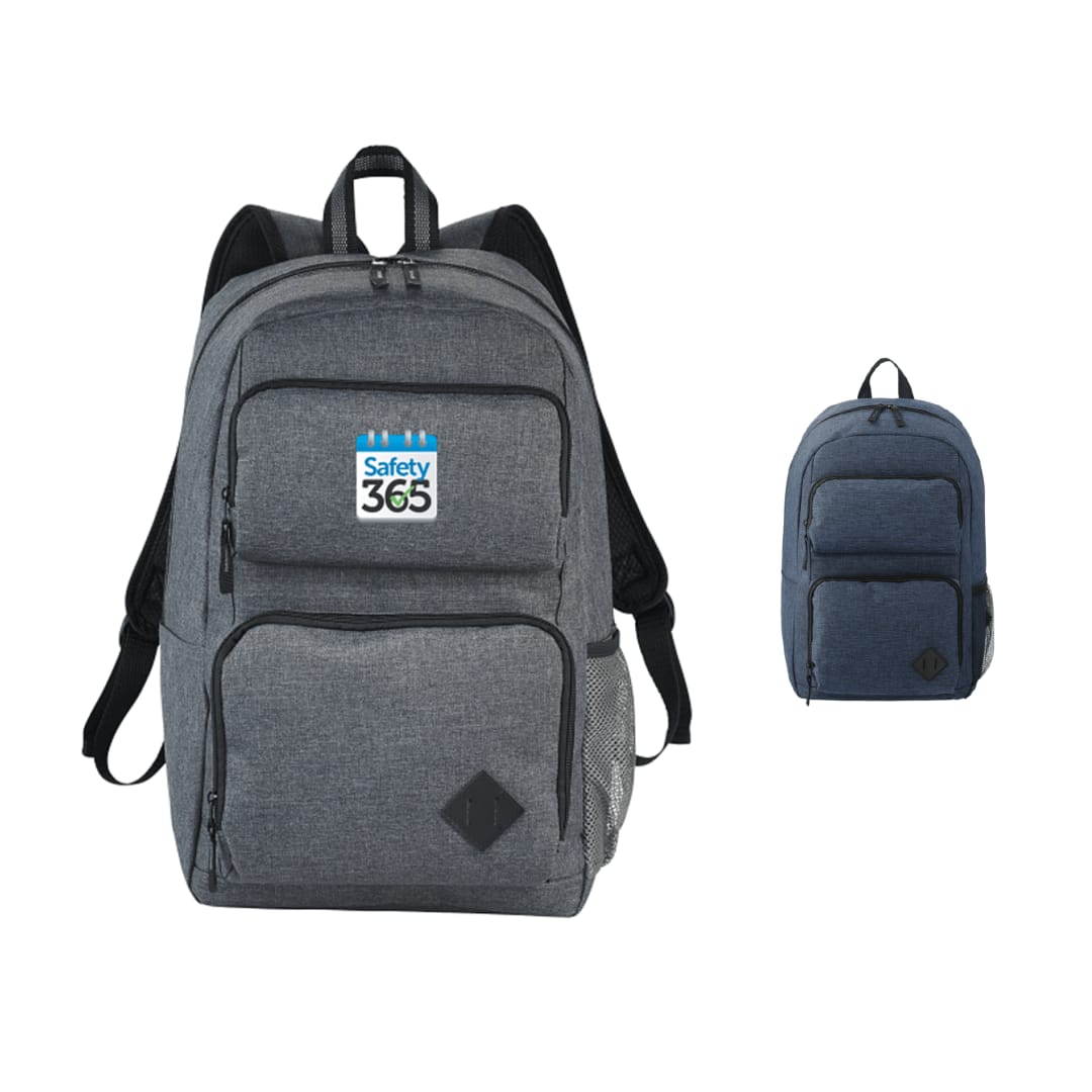 Front View of Gray Graphite Deluxe 15" Computer Backpack