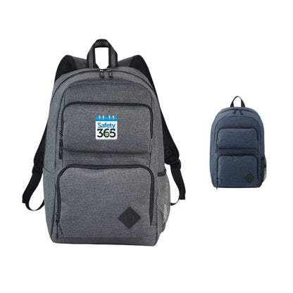 Front View of Gray Graphite Deluxe 15" Computer Backpack