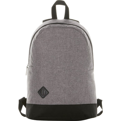 Front View of Gray Graphite Dome 15" Computer Backpack plain