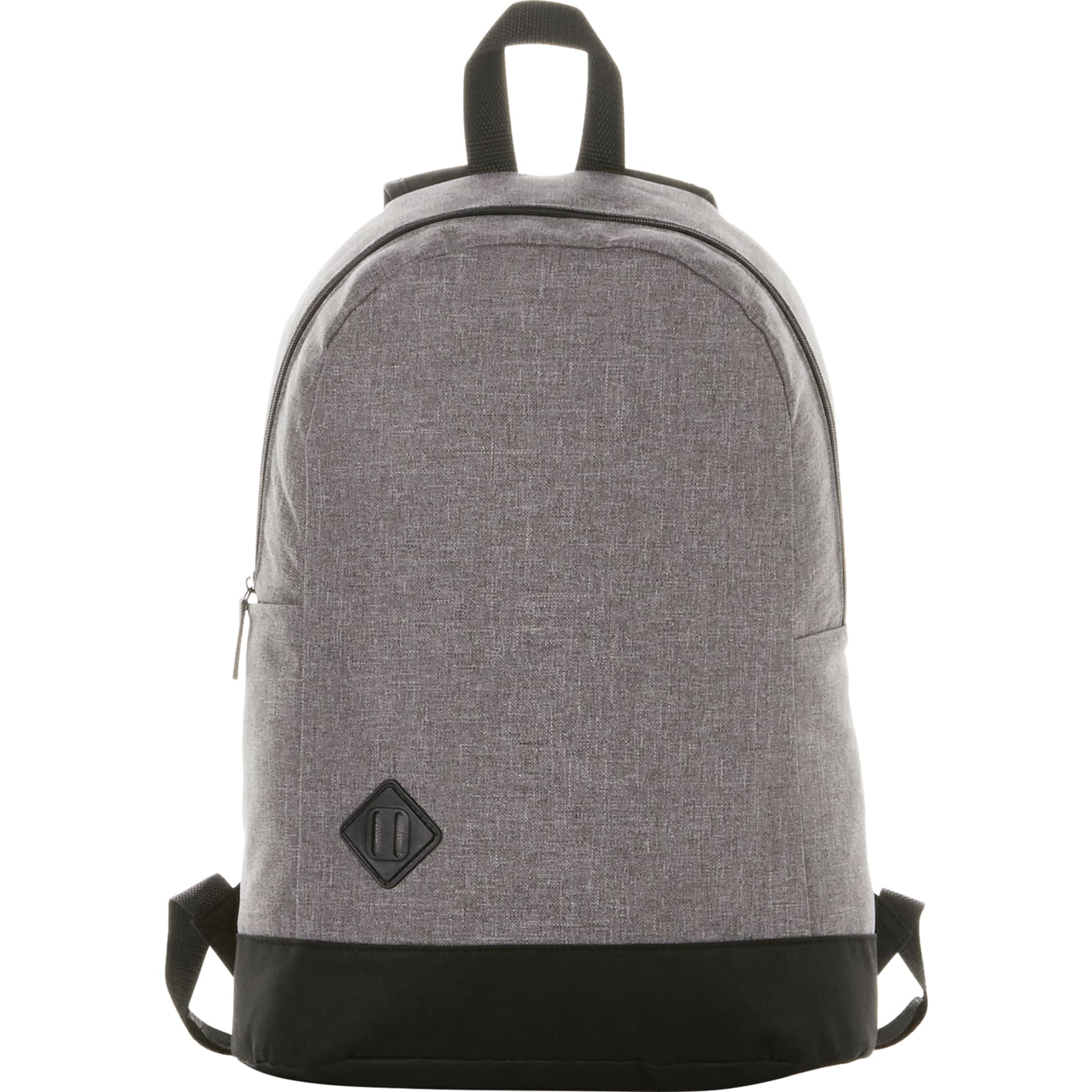 Front View of Gray Graphite Dome 15" Computer Backpack plain