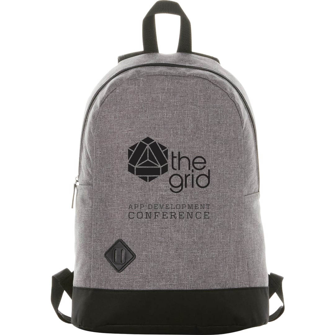 Front View of Gray Graphite Dome 15" Computer Backpack