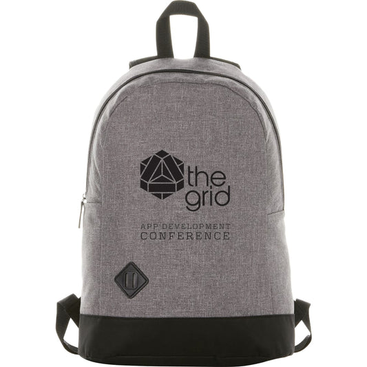 Front View of Gray Graphite Dome 15" Computer Backpack