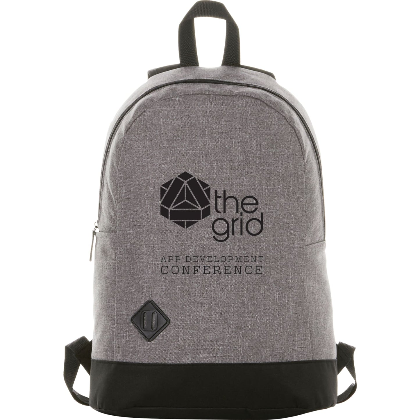 Front View of Gray Graphite Dome 15" Computer Backpack