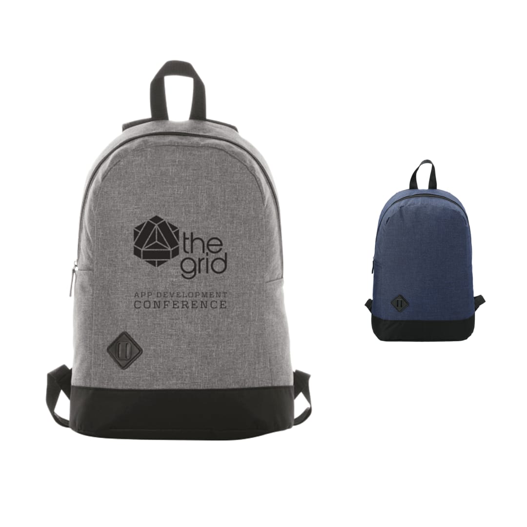 Front View of Gray Graphite Dome 15" Computer Backpack