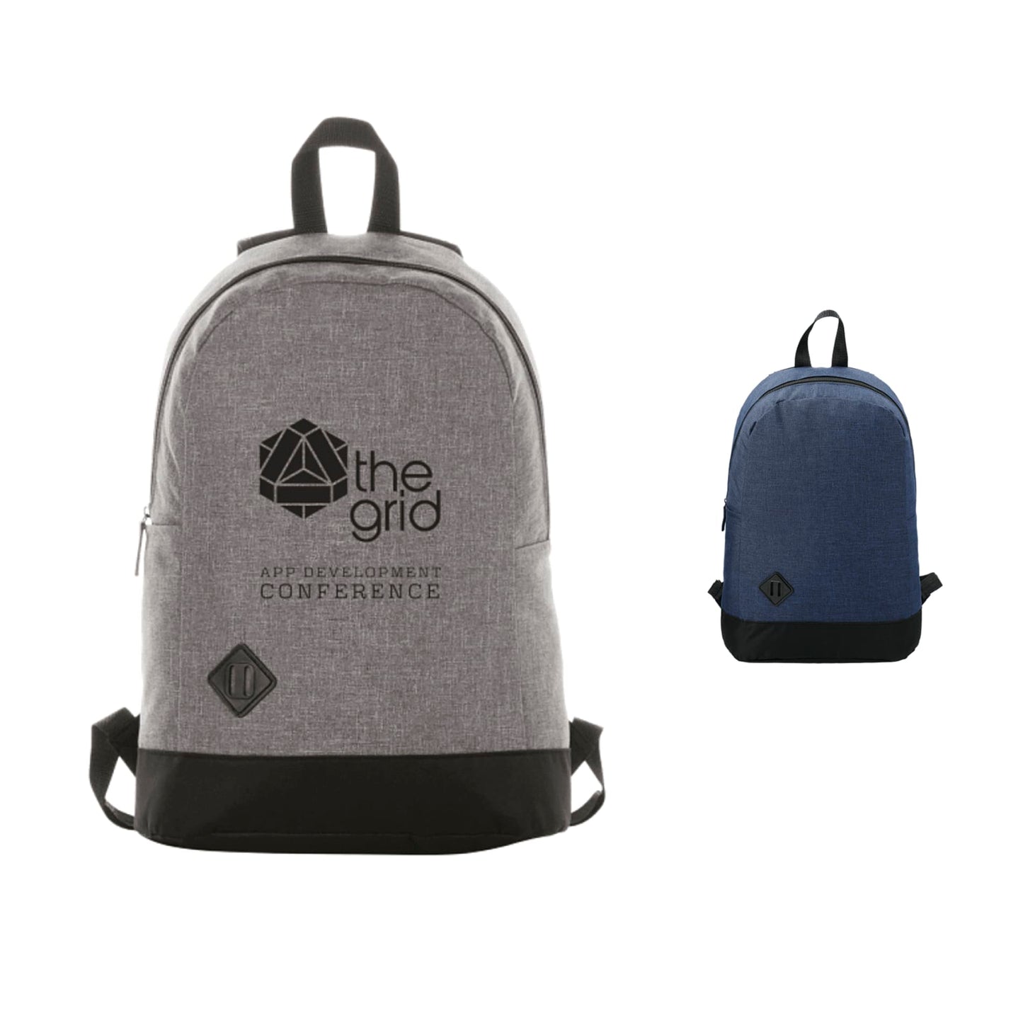 Front View of Gray Graphite Dome 15" Computer Backpack