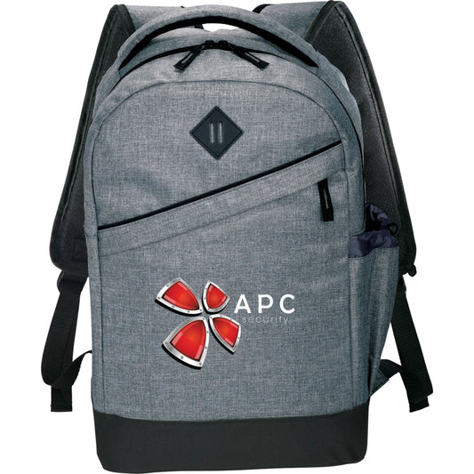 Front View of Gray Graphite Slim 15" Computer Backpack