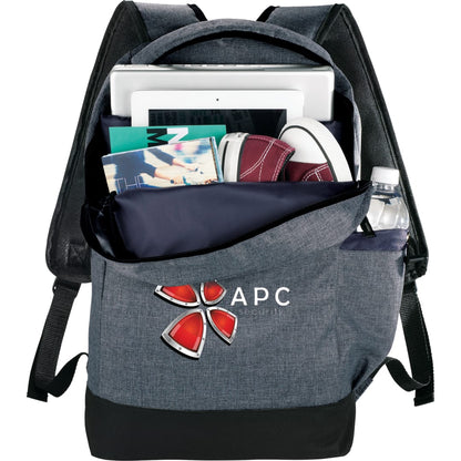 Front View of Gray Graphite Slim 15" Computer Backpack