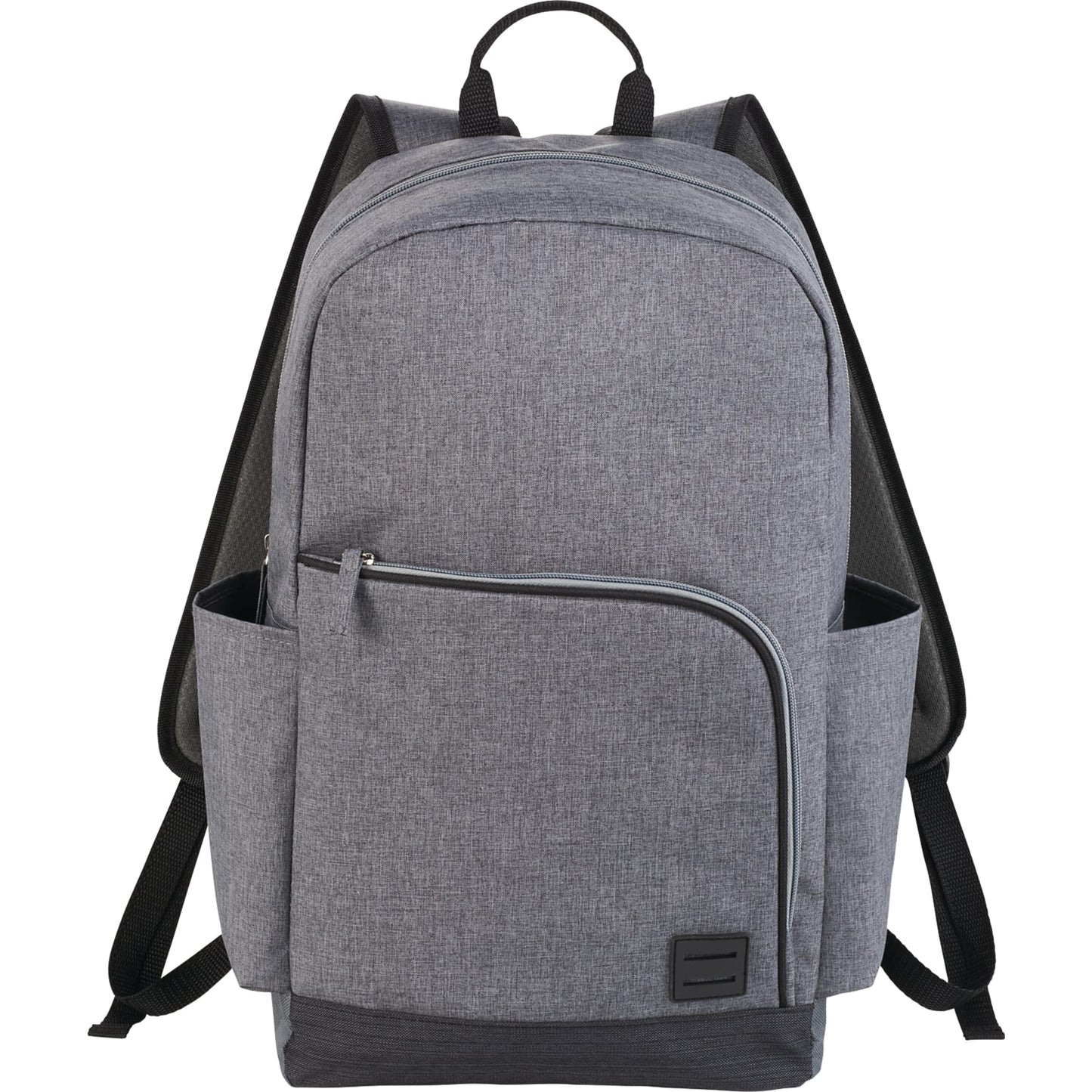 Front View of Gray Grayson 15" Computer Backpack plain