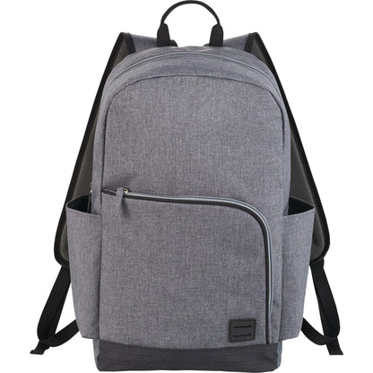 Front View of Gray Grayson 15" Computer Backpack plain