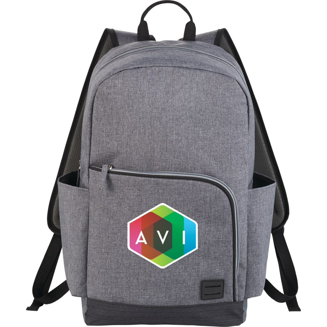 Front View of Gray Grayson 15" Computer Backpack