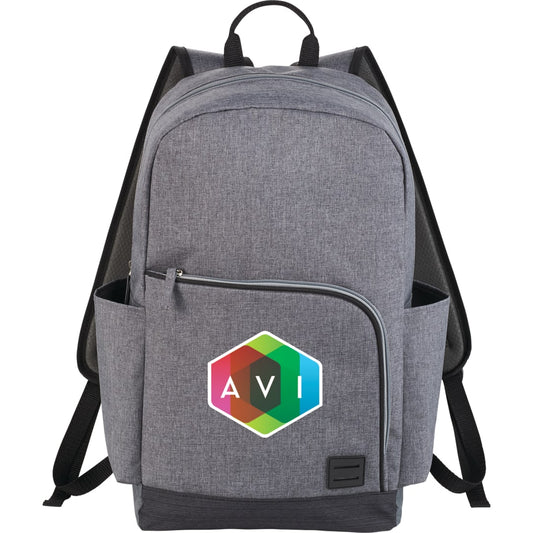 Front View of Gray Grayson 15" Computer Backpack