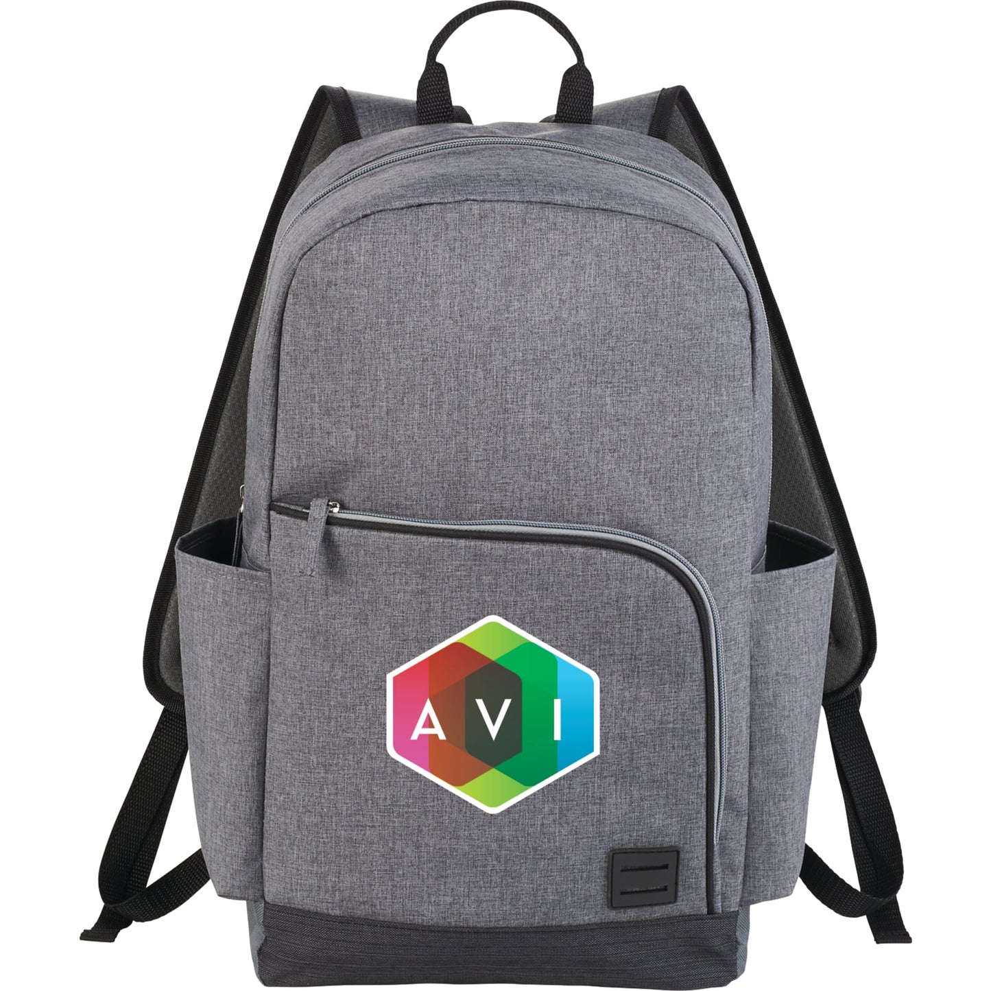 Front View of Gray Grayson 15" Computer Backpack