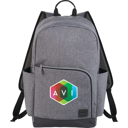 Front View of Gray Grayson 15" Computer Backpack