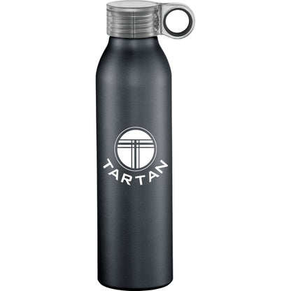Front View of Gray Grom 22oz Aluminum Sports Bottle