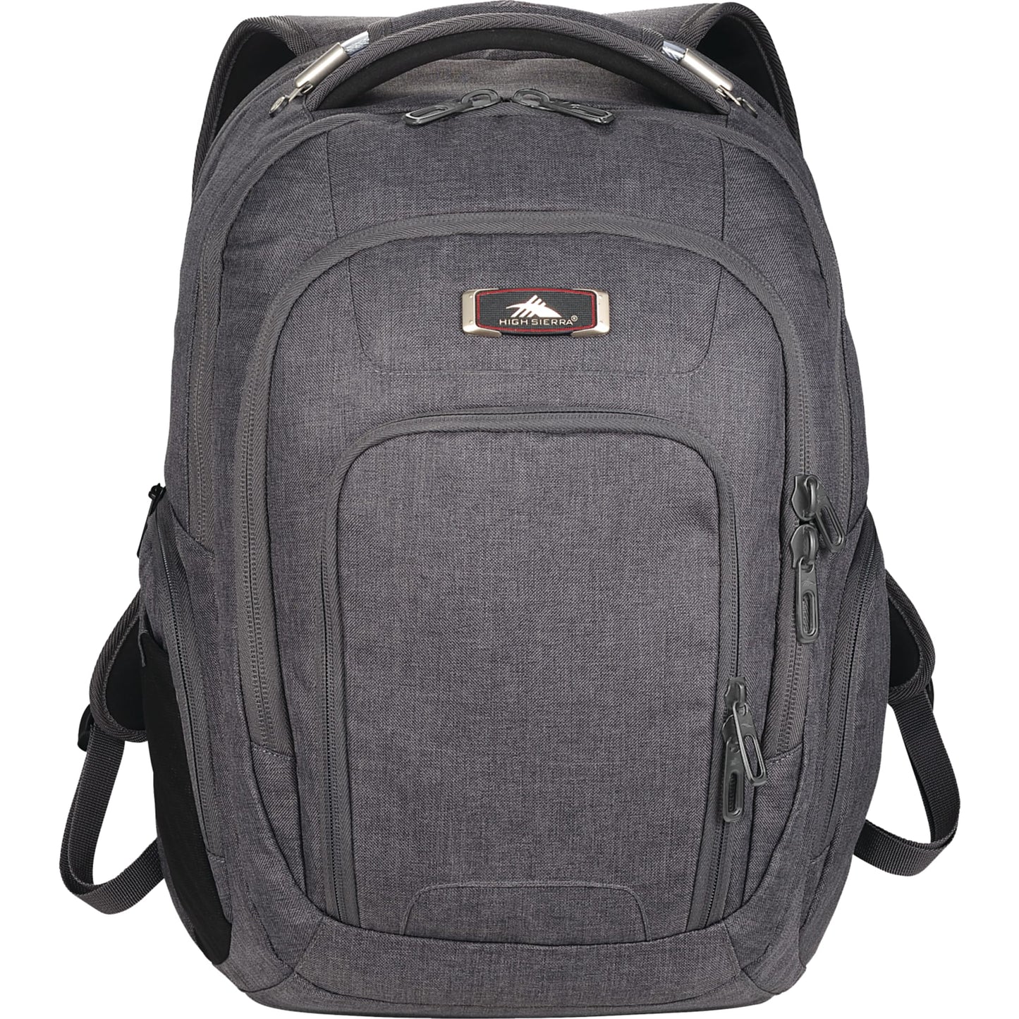 Front View of Gray High Sierra 17" Computer UBT Deluxe Backpack plain