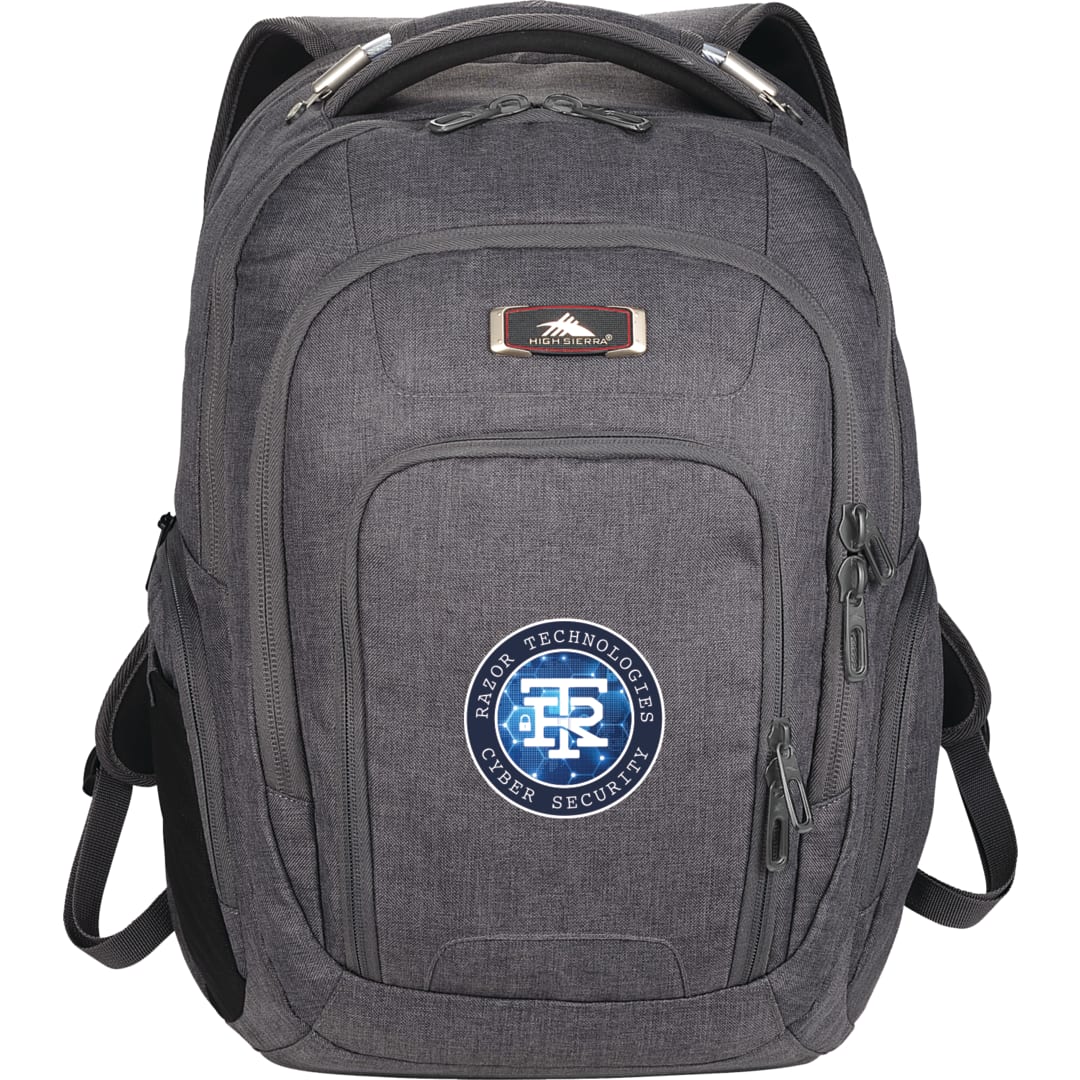 Front View of Gray High Sierra 17" Computer UBT Deluxe Backpack