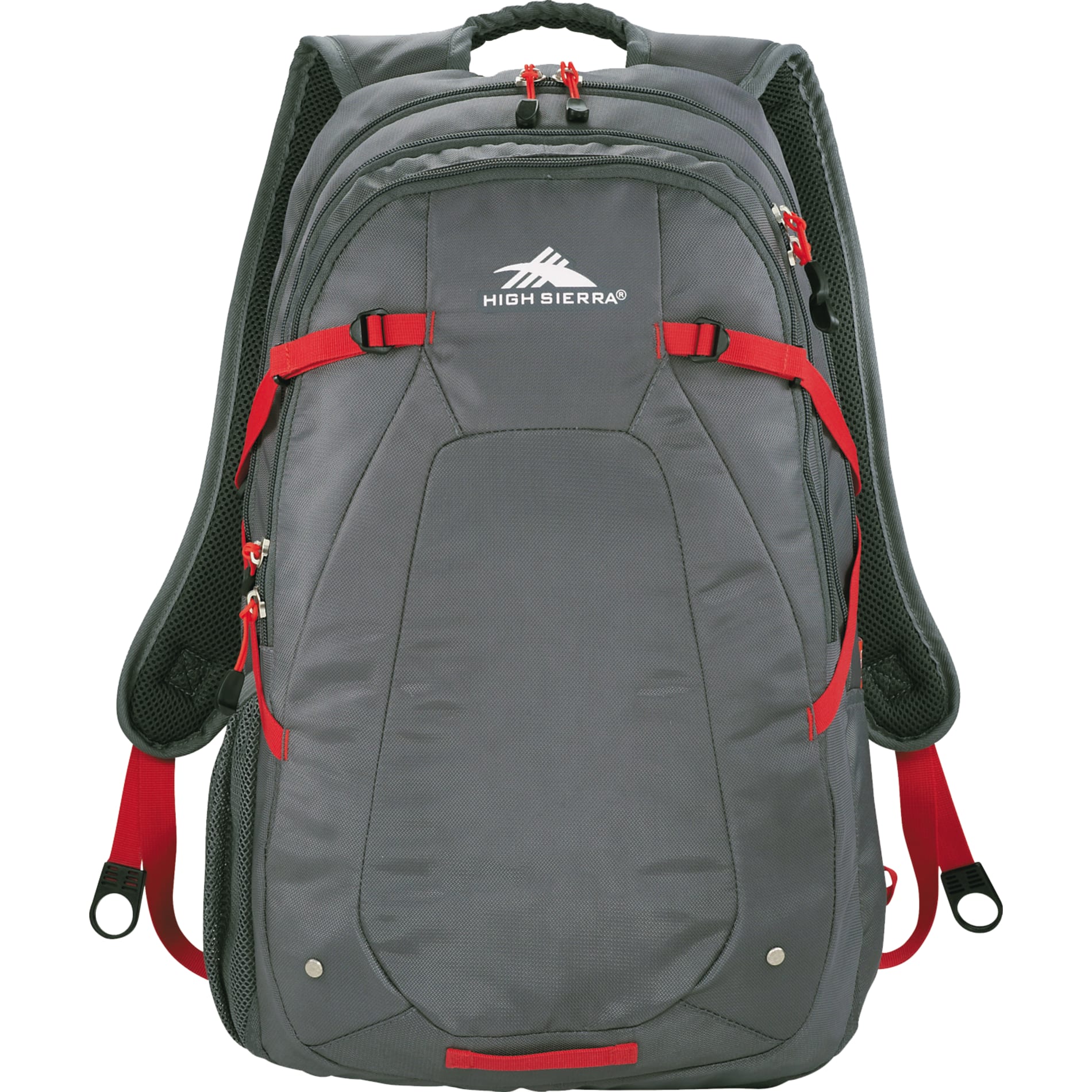 Front View of Gray High Sierra Fallout 17" Computer Backpack plain