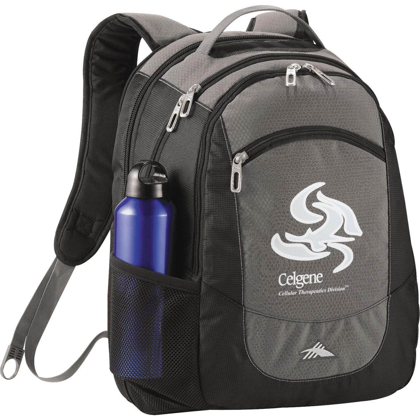 Front View of Gray High Sierra Fly-By 17" Computer Backpack