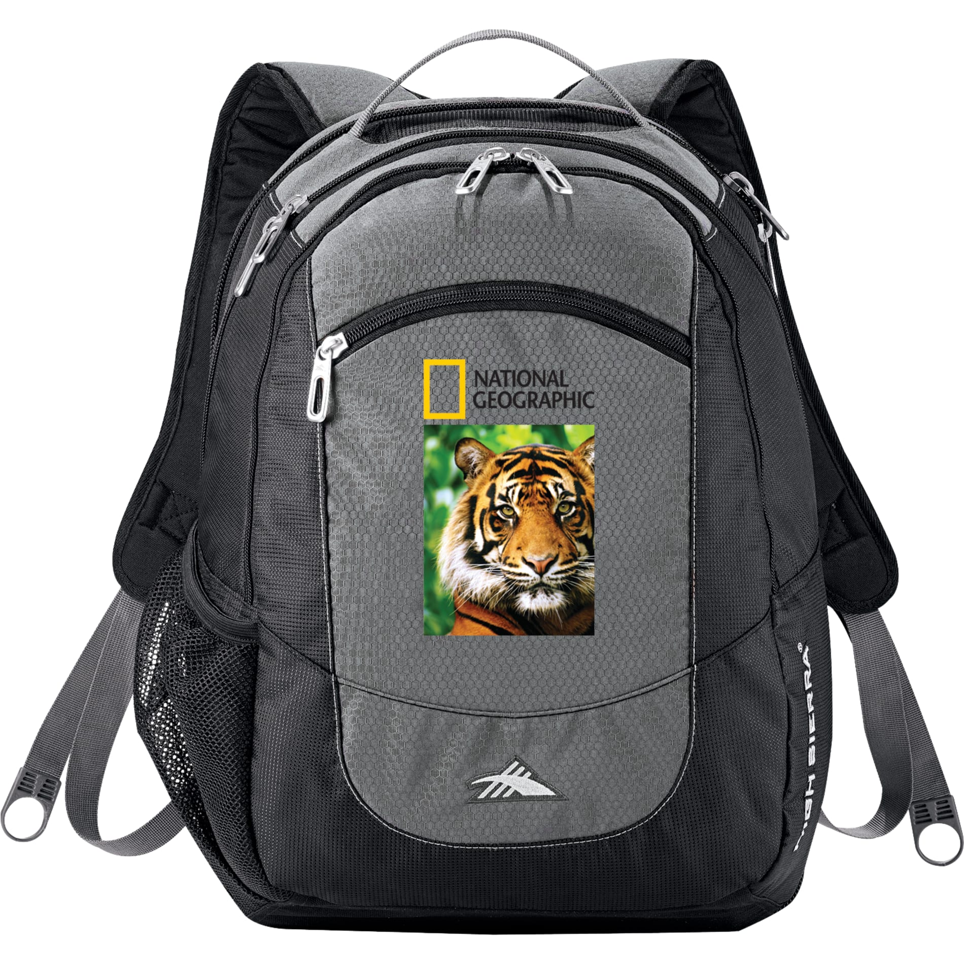 Front View of Gray High Sierra Fly-By 17" Computer Backpack