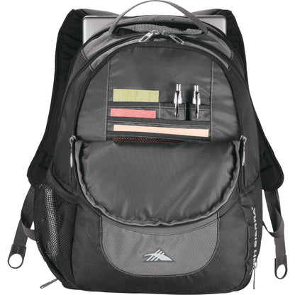 Front View of Gray High Sierra Fly-By 17" Computer Backpack