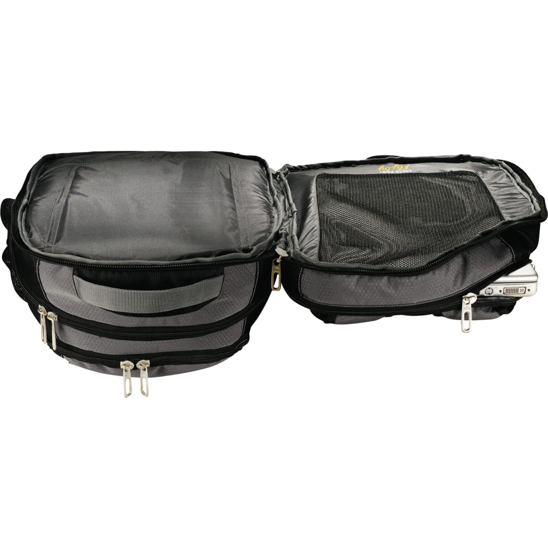 Front View of Gray High Sierra Fly-By 17" Computer Backpack