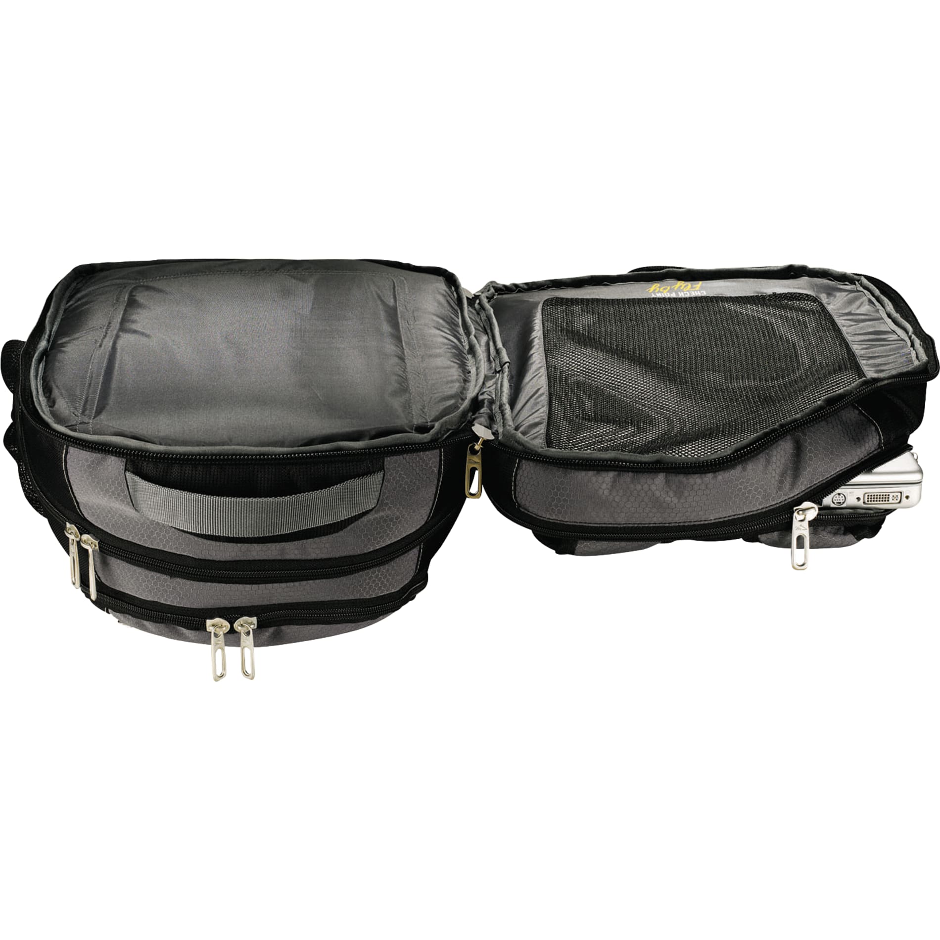 Front View of Gray High Sierra Fly-By 17" Computer Backpack