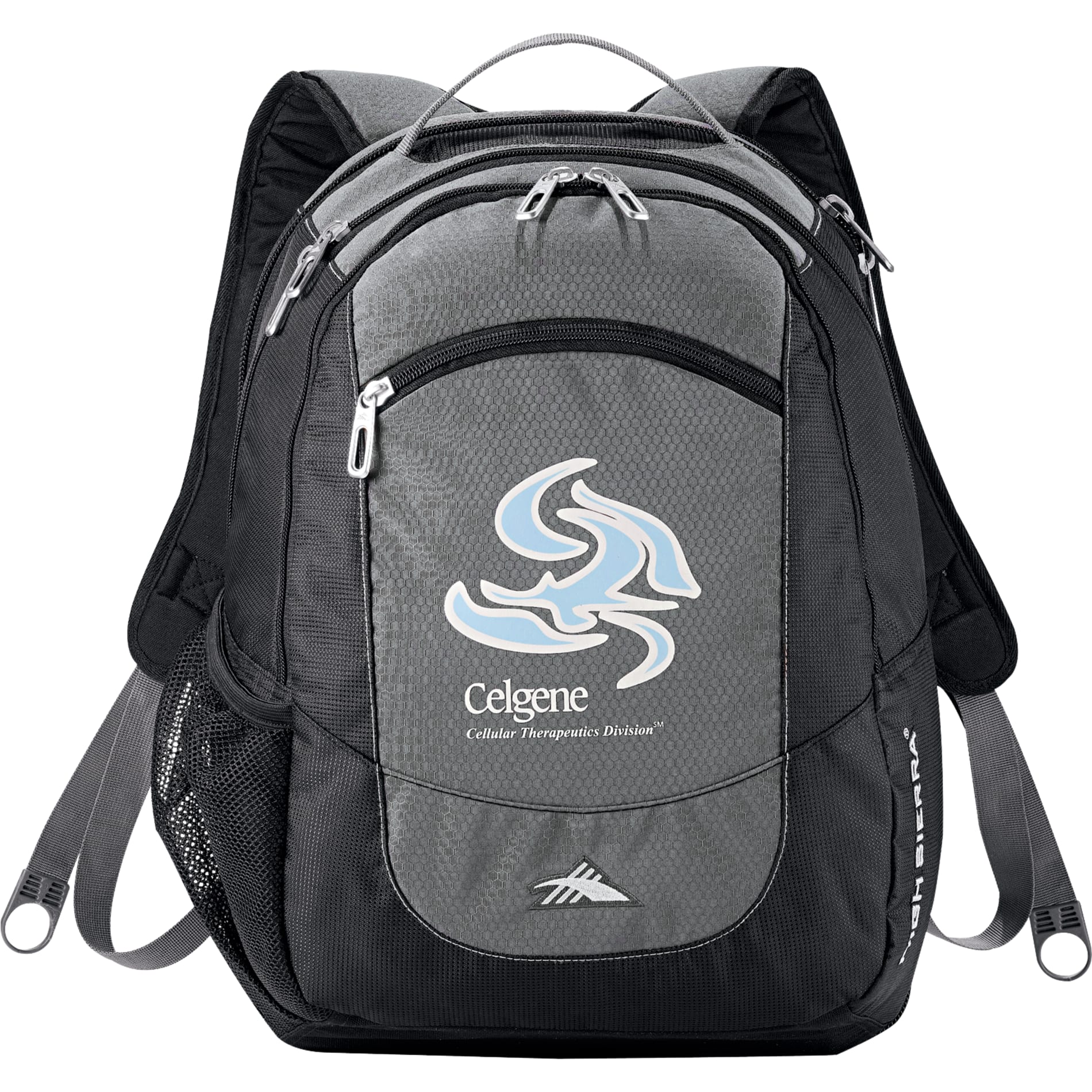 Front View of Gray High Sierra Fly-By 17" Computer Backpack
