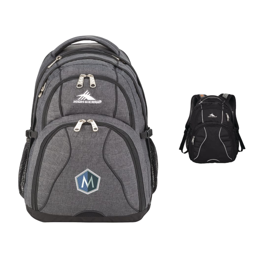 Front View of Gray High Sierra Swerve 17" Computer Backpack