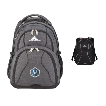 Front View of Gray High Sierra Swerve 17" Computer Backpack