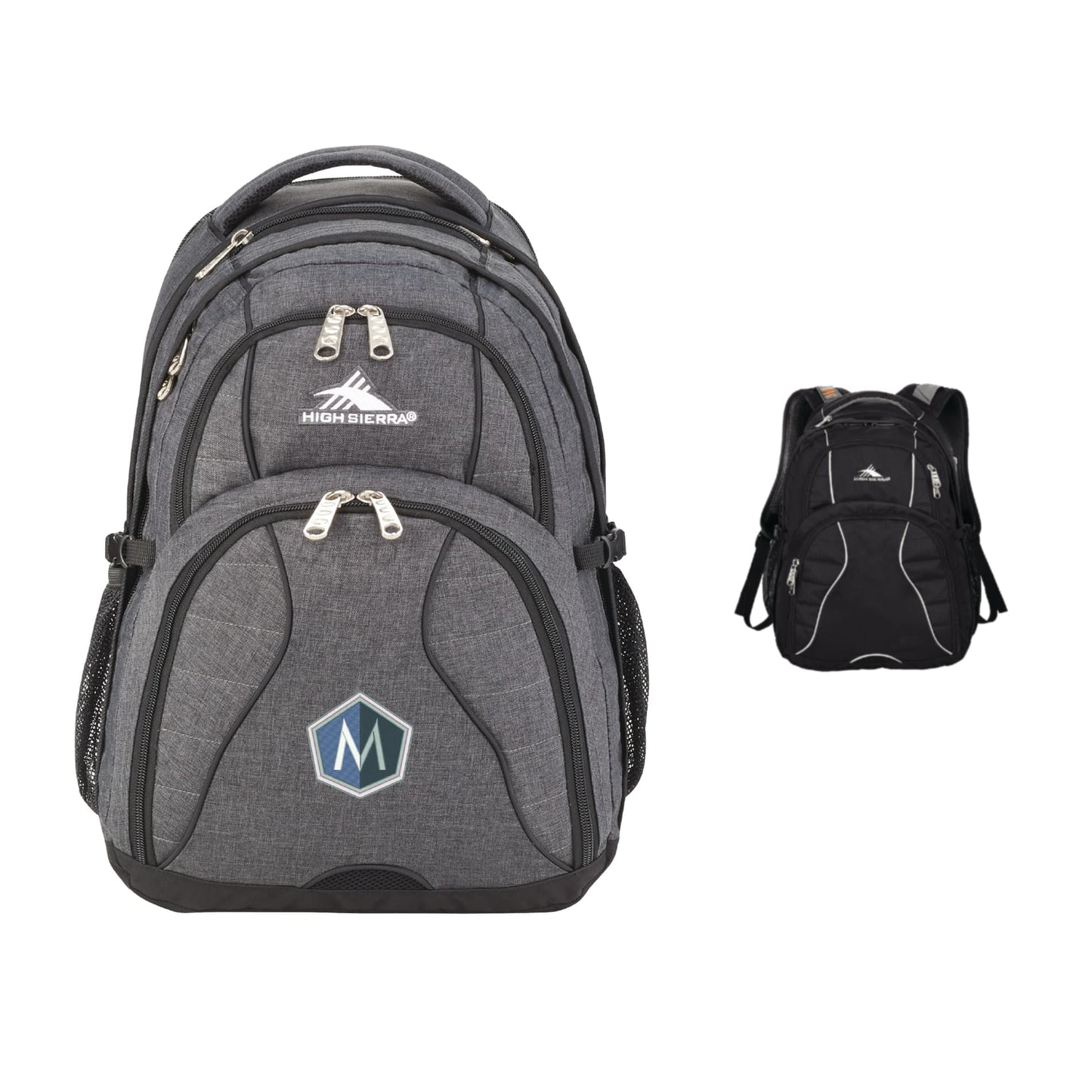 Front View of Gray High Sierra Swerve 17" Computer Backpack