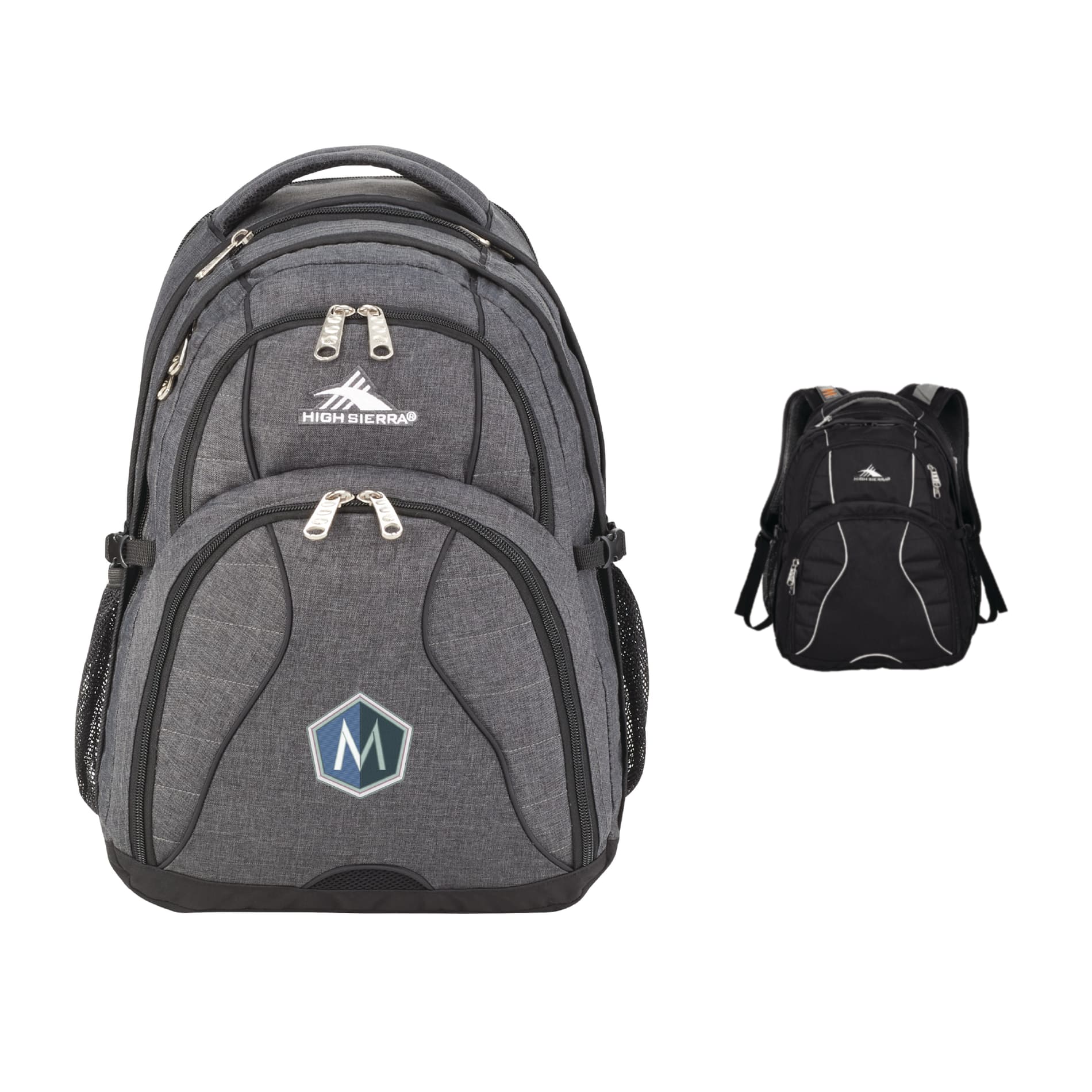 Front View of Gray High Sierra Swerve 17" Computer Backpack