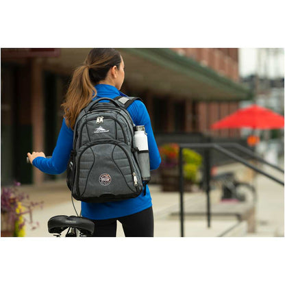 Front View of Gray High Sierra Swerve 17" Computer Backpack