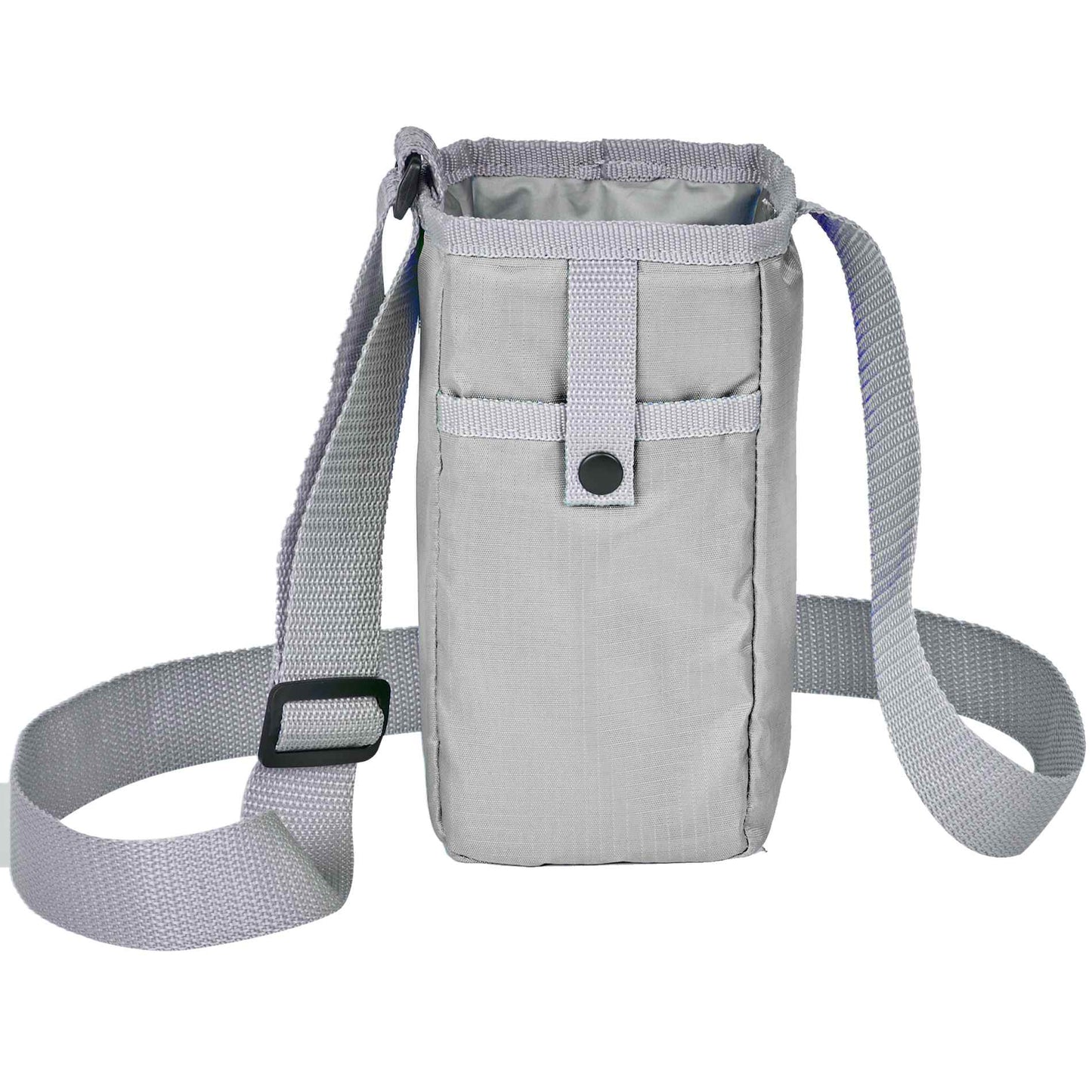 Front View of Gray Insulated Bottle Sling plain