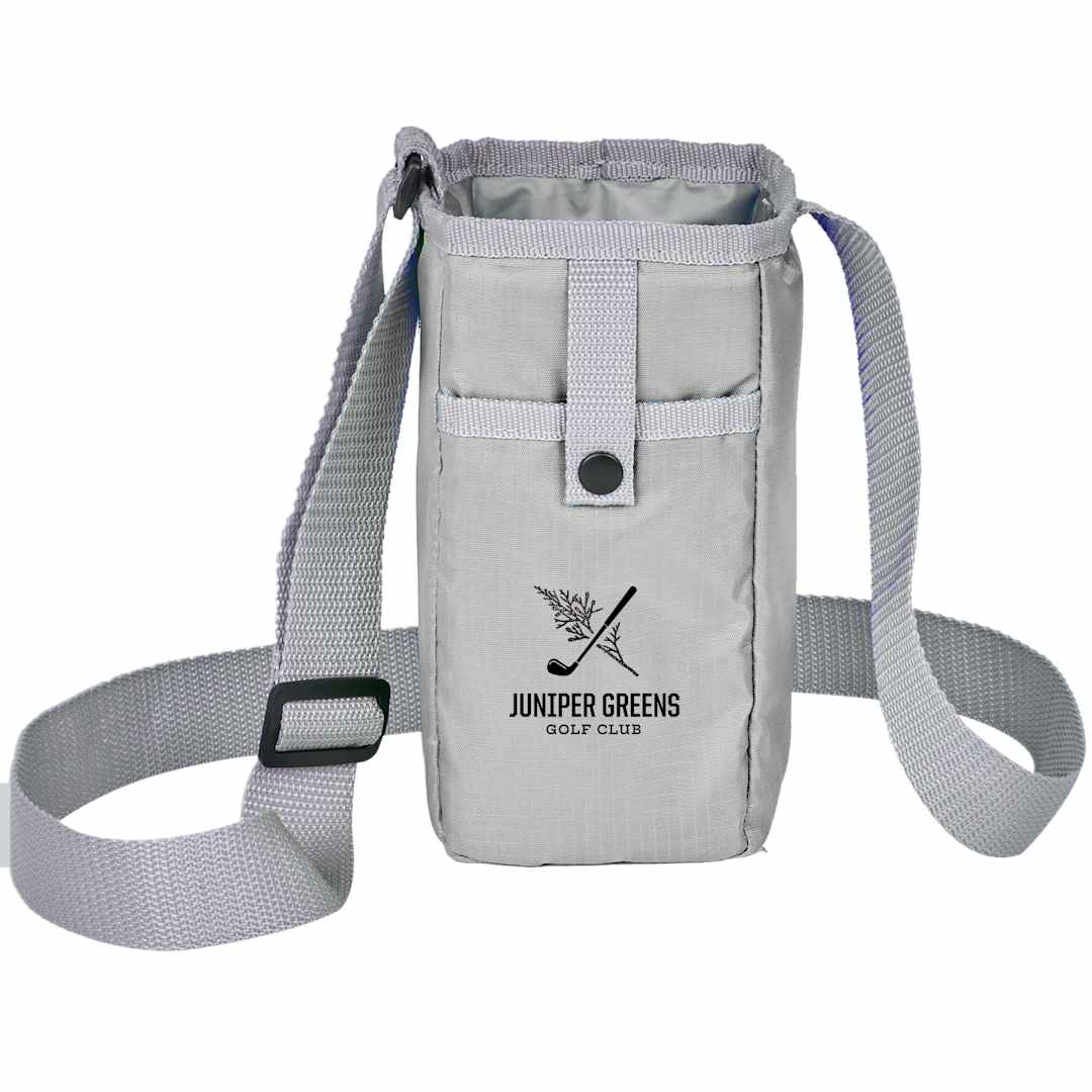 Front View of Gray Insulated Bottle Sling