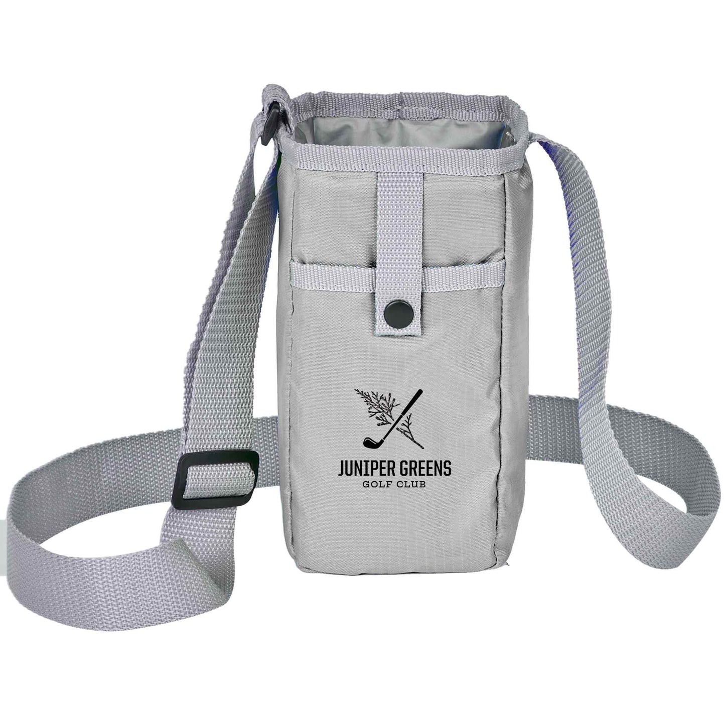 Front View of Gray Insulated Bottle Sling