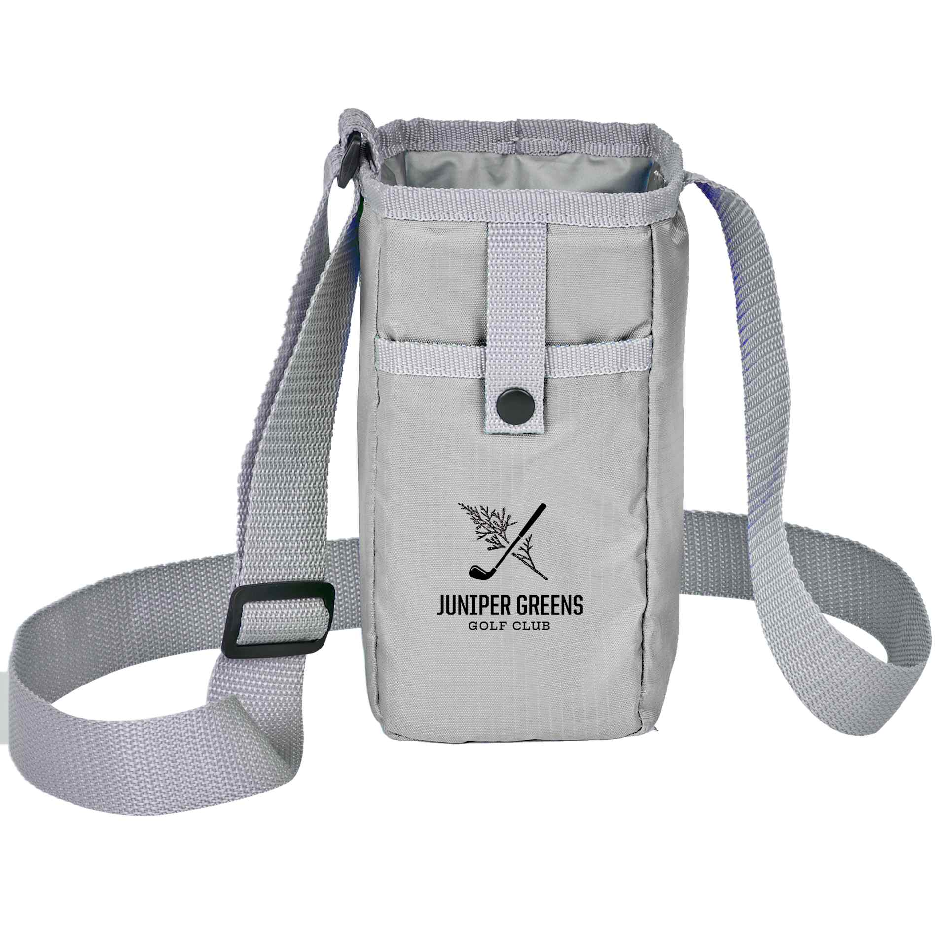 Front View of Gray Insulated Bottle Sling