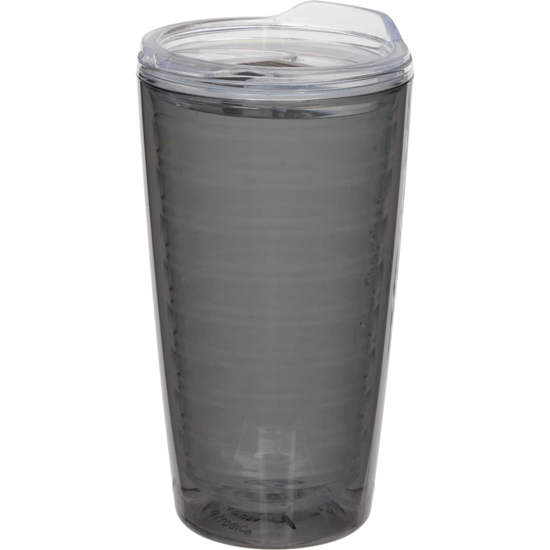 Front View of Gray Lakeside Double Wall Tumbler 16 oz plain