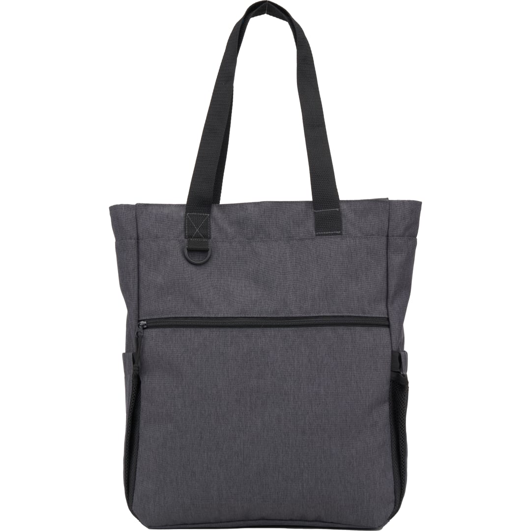Front View of Gray Luna RPET Convertible Backpack Tote plain