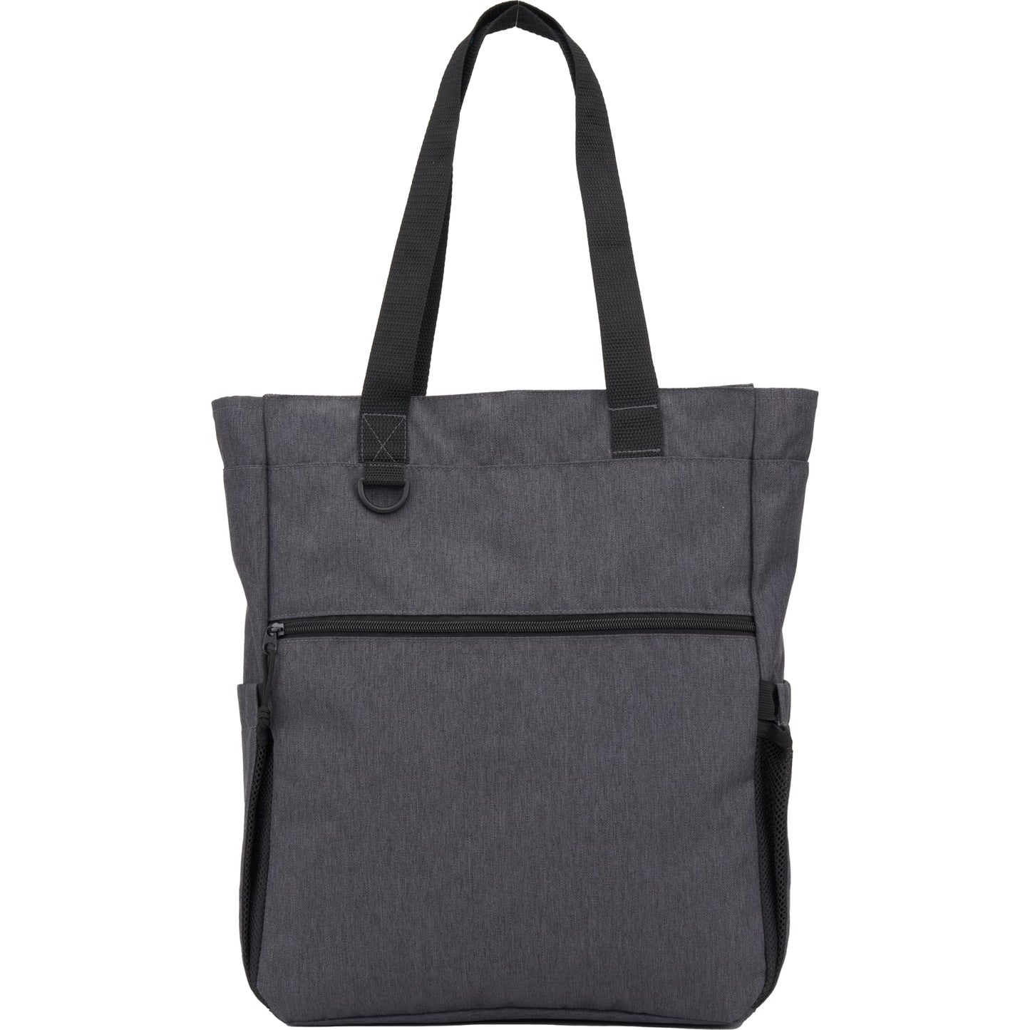 Front View of Gray Luna RPET Convertible Backpack Tote plain
