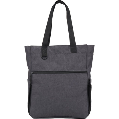 Front View of Gray Luna RPET Convertible Backpack Tote plain