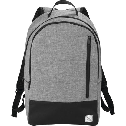 Front View of Gray Merchant & Craft Grayley 15" Computer Backpack plain